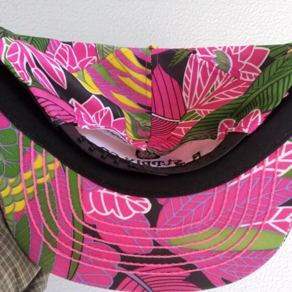 Vintage San Sun Hawaiian Floral Snapback Rope Hat - EUC - Picture 10 of 13